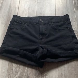 American eagle black jean shorts